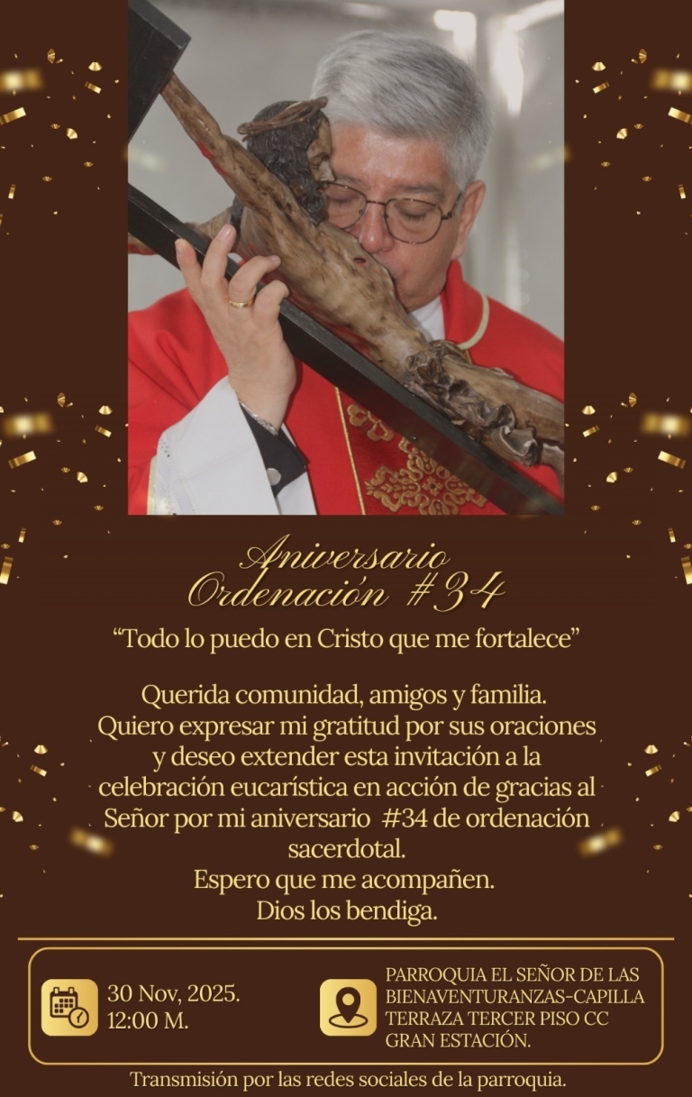 Aniversario OrdenaciΓ³n 34 Padre Jorge Gonzalo MarΓn GarcΓa