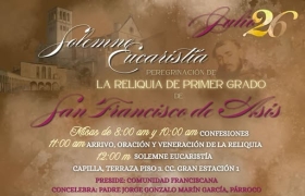 Reliquia de Primer Grado de San Francisco de Asís 2026